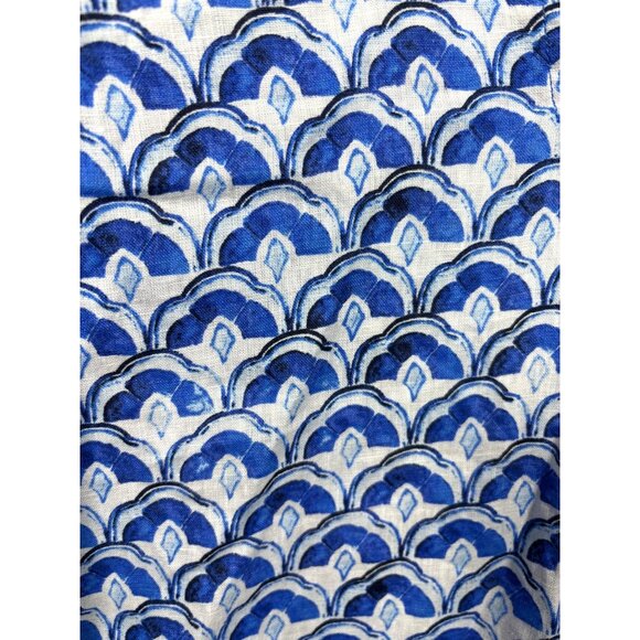 Sigrid Olsen Womens Blouse M Linen Blend Blue Beachy Tunic Santorini - Picture 3 of 5